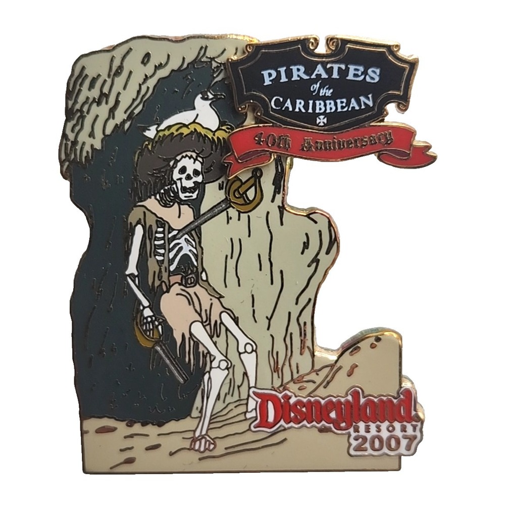 Disneyโ Pin Pirates of the Caribbean 40th Marc Davis Skeleton Sword LE 250 52957